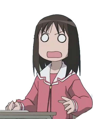 Osaka from Azumanga Daioh looking shocked